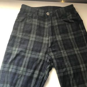 Brandy Melville Blue & Green Plaid Pants